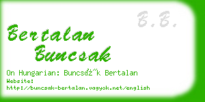 bertalan buncsak business card